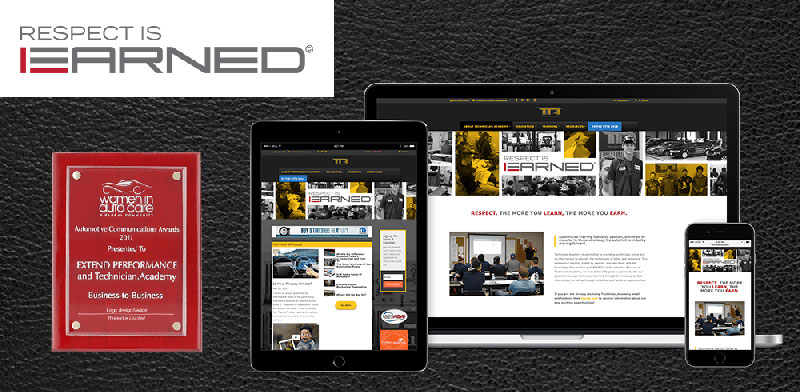 2017 Automotive Communications Award Technician.Academy Respect is Learned© Logo