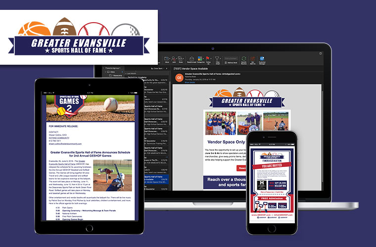 Greater Evansville Sports Hall of Fame email marketing